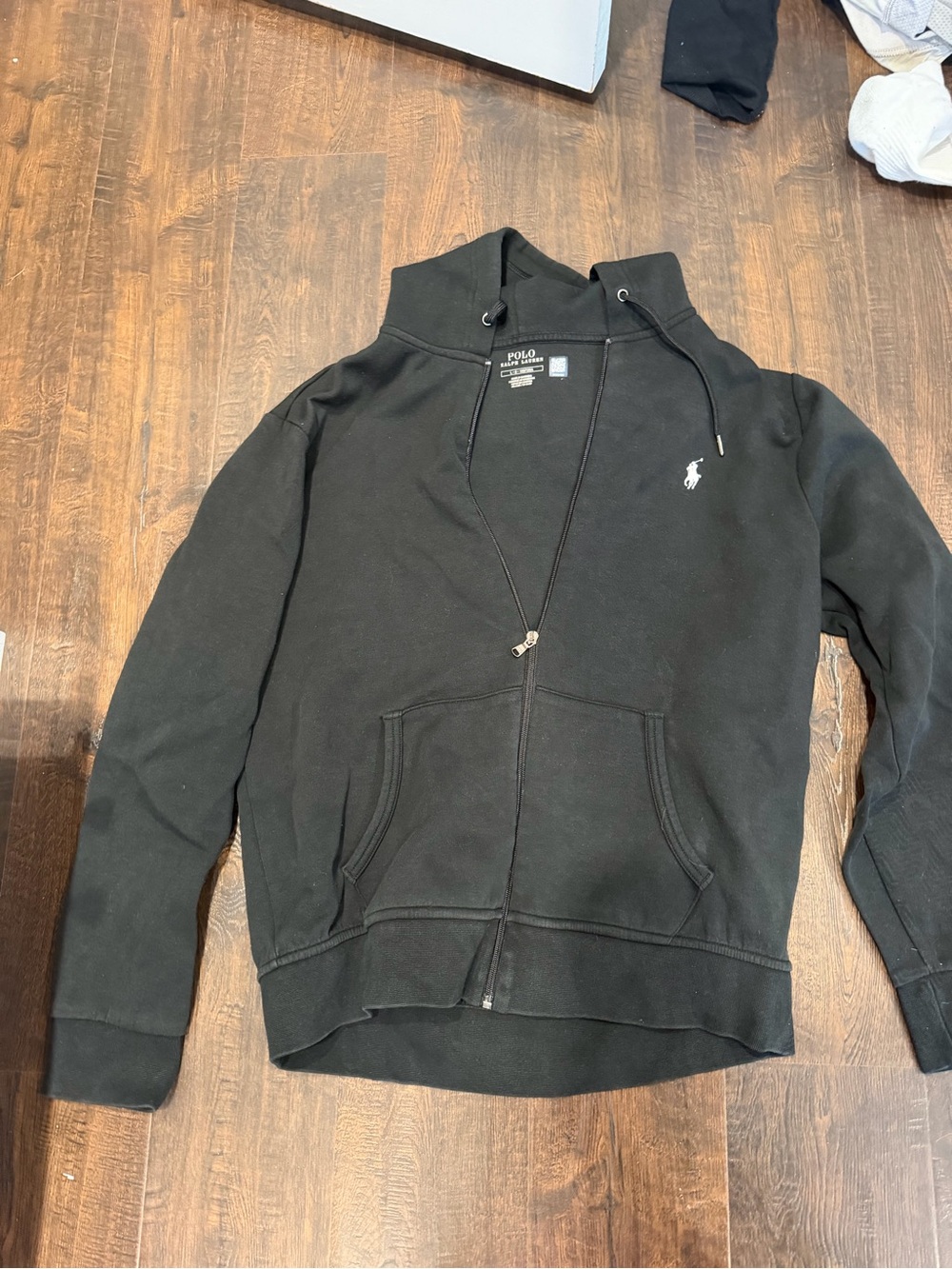 Polo by Ralph Lauren Black Full-Zip Hoodie with Pony Logo